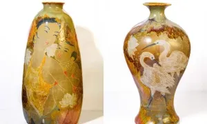 Vẻ đẹp hoa sen trên gốm